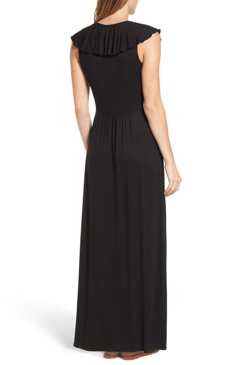 Loveappella Ruffle Maxi Dress, Alternate, color, 