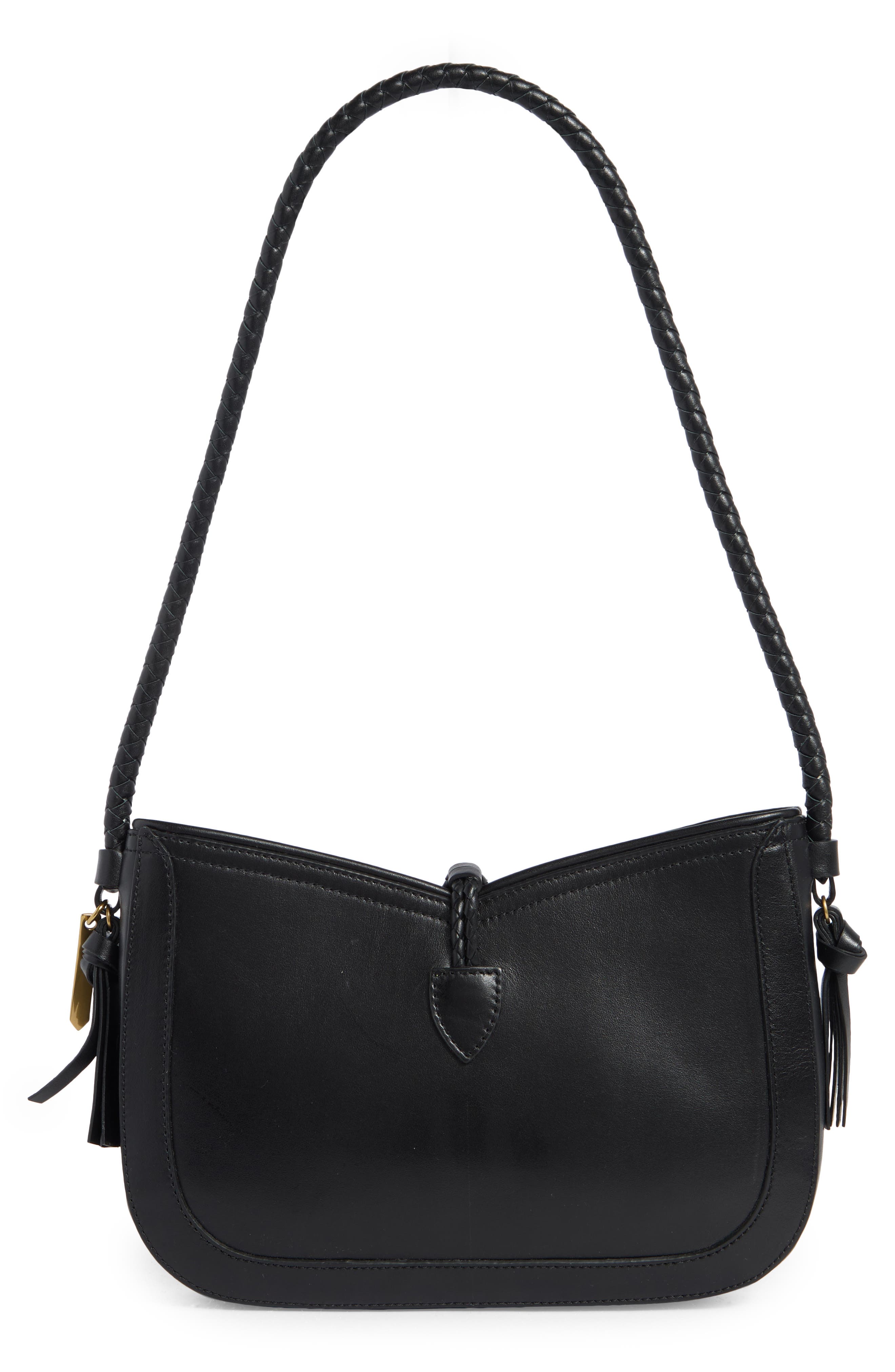 Isabel Marant Vigo Calfskin Leather Baguette Shoulder Bag, Alternate, color, 