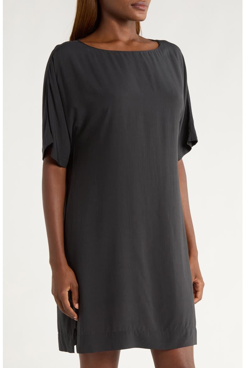Sleek Sleep Shirt, Alternate, color, BLACK