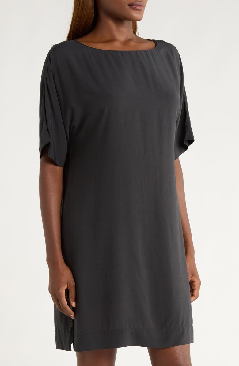 Natori Sleek Sleep Shirt, Alternate, color, Black