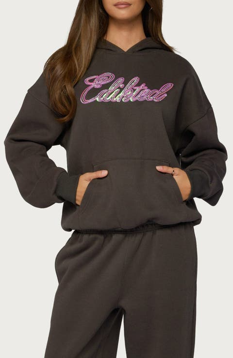 Always Sequin Logo Hoodie