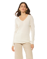 Monticelli Cashmere Ultra-Light Cashmere V-Neck Sweater
