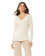 Monticelli Cashmere Ultra-Light Cashmere V-Neck Sweater