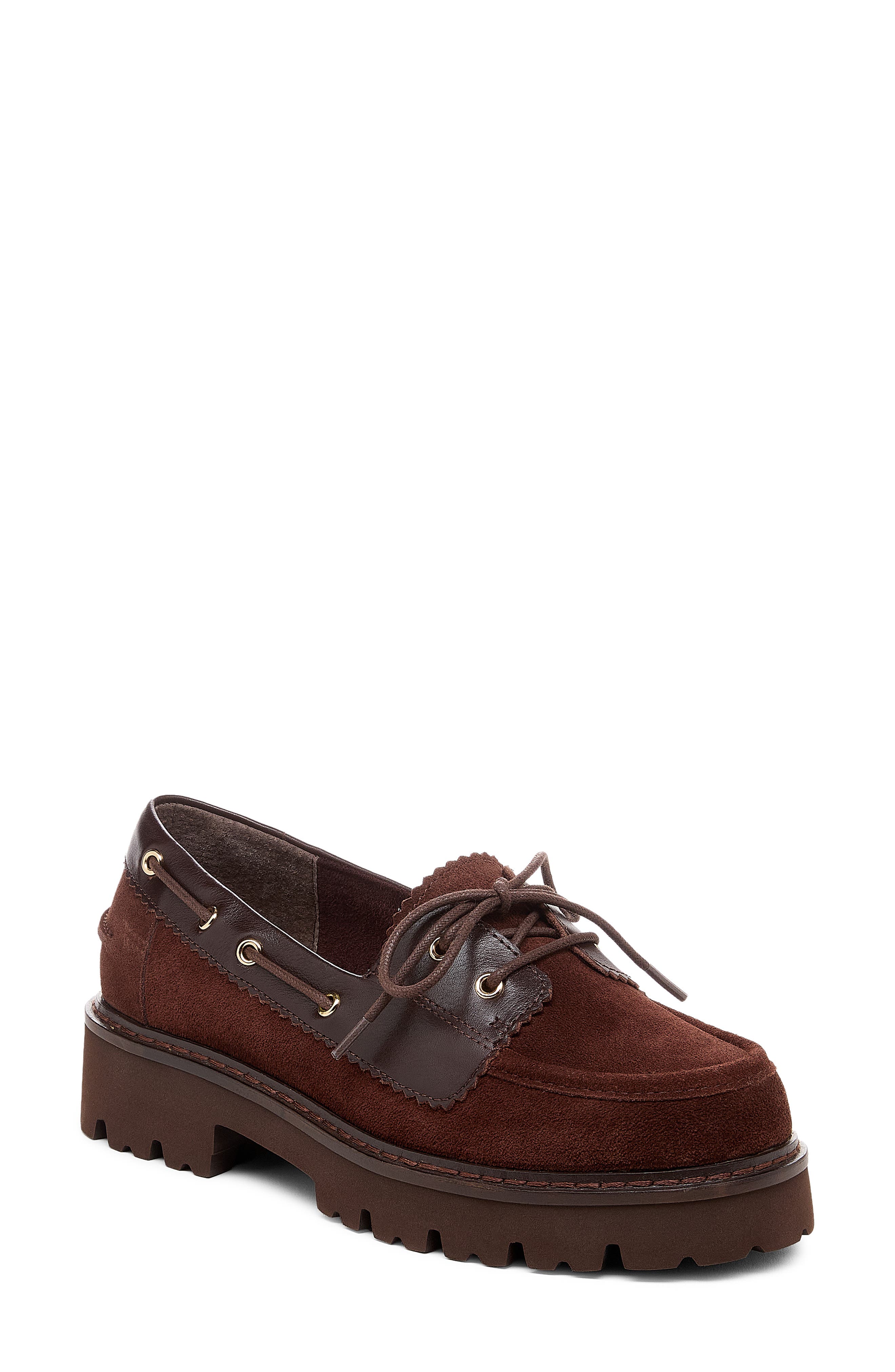 Jerry Lace-Up Boat Shoe, Main, color, WARM BROWN