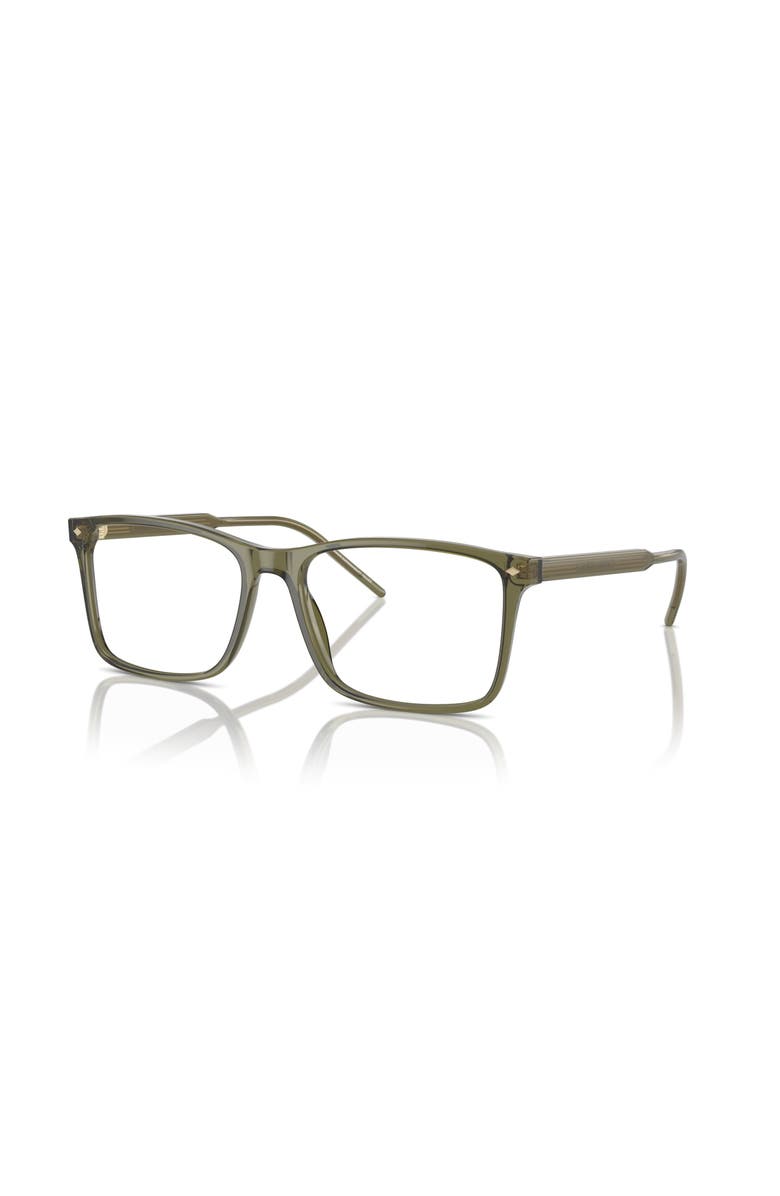 Giorgio Armani 55mm Rectangle optical glasses, Main, color, Green