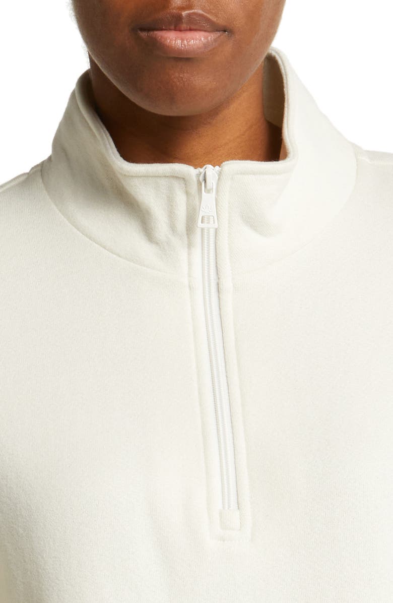 Beyond Yoga Recharge Half Zip Pullover, Alternate, color, Vintage White
