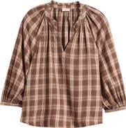 Faherty Portia Plaid Top