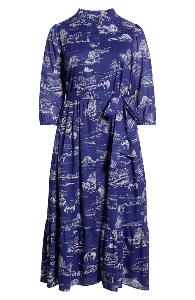 SUGARLIPS Avon Town & Bridge Print Maxi Dress, Alternate, color,