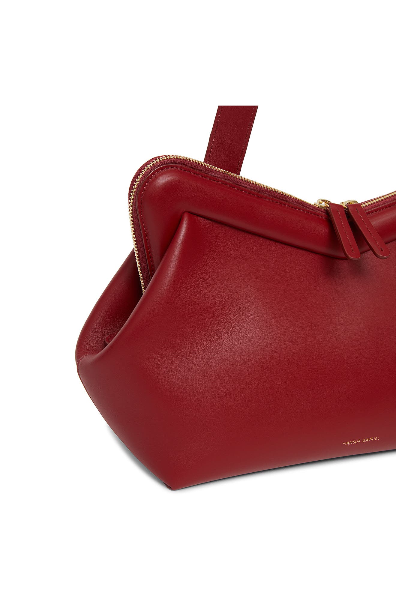 Mansur Gavriel M Frame Shoulder Bag, Alternate, color, Cherry