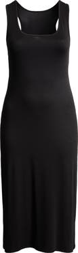24seven Comfort Apparel Racerback Jersey Midi Dress