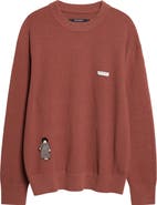 SONG FOR THE MUTE Seed Stitch Oversize Cotton Sweater