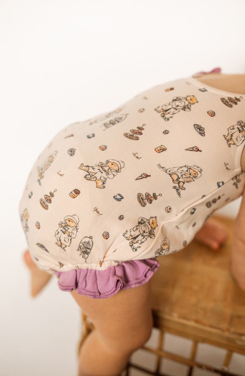 L'ovedbaby x Paddington Bear<sup>™</sup> Organic Cotton Ruffle Bodysuit, Alternate, color, Sweet Paddington