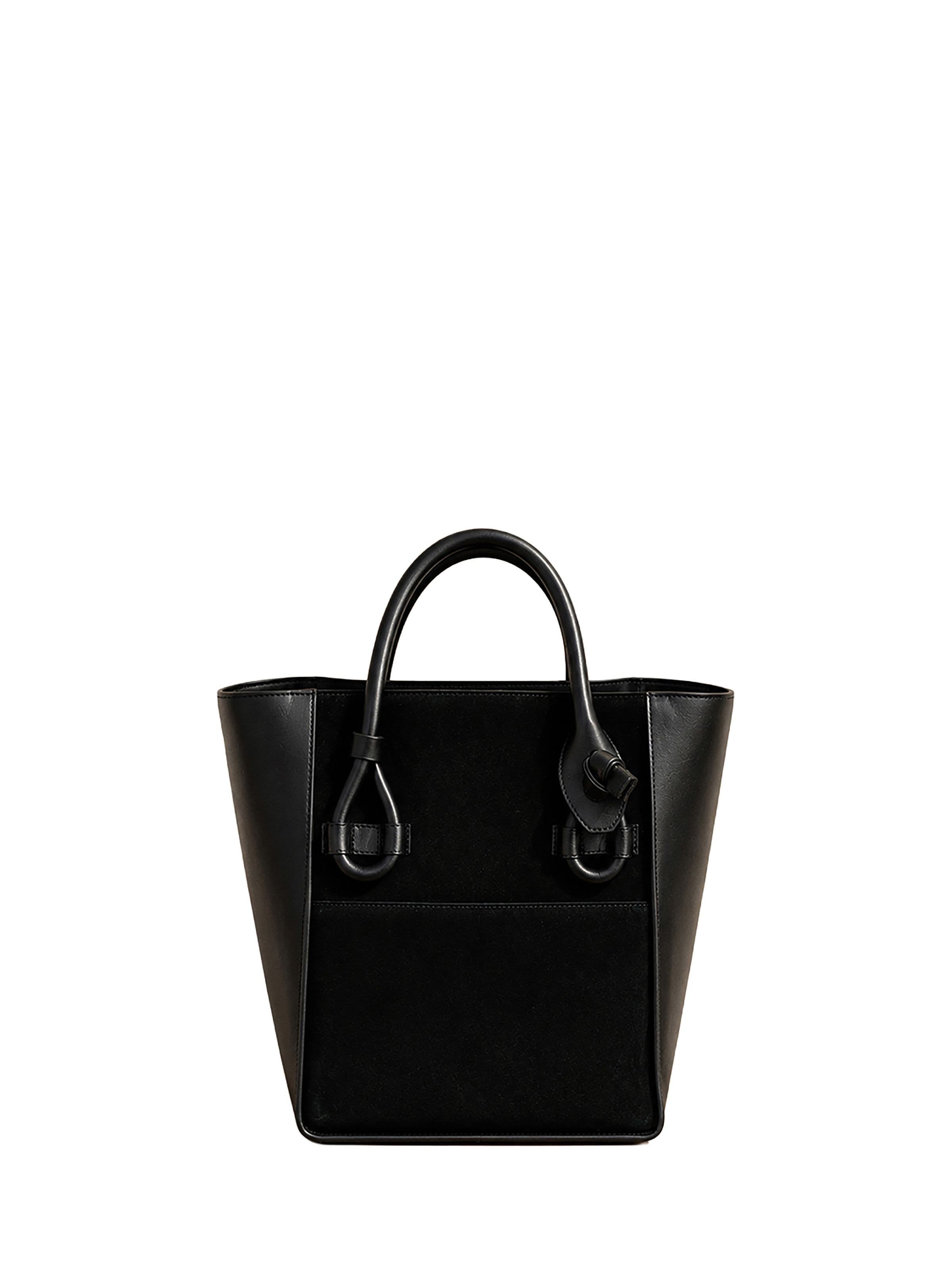 North / South Tote Bag Nappa Mix, Main, color, Black