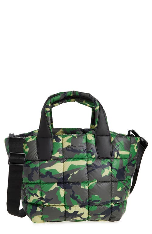 VeeCollective Small Porter Camo Water Repellent Quilted Tote in Print 