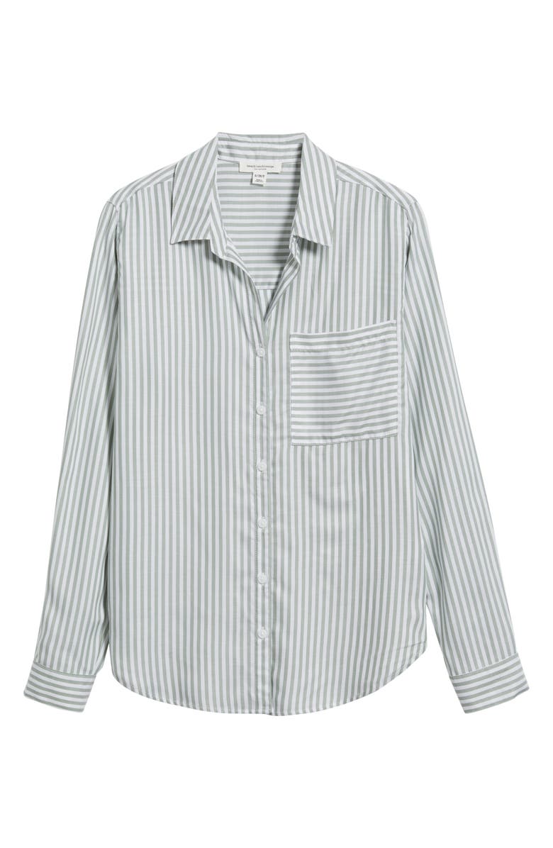 beachlunchlounge Eden Long Sleeve Button-Up Shirt, Alternate, color, Kale