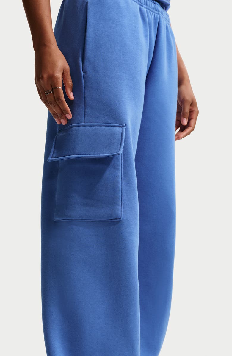 Nike Sportswear Phoenix Fleece Wide Leg Cargo Sweatpants, Alternate, color, 460 Light Medium Blue/Sail