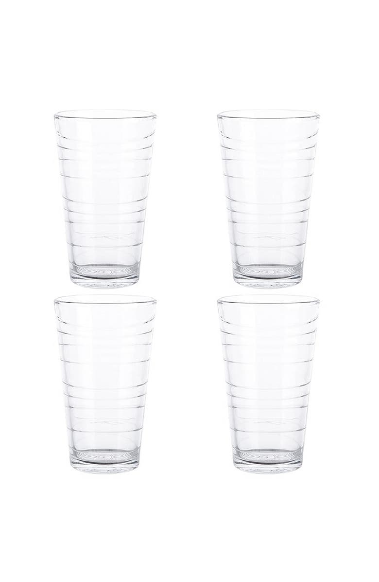 Gibson Home 4 Piece 16 Ounce Swirl Glass Tumbler Set, Alternate, color, Clear