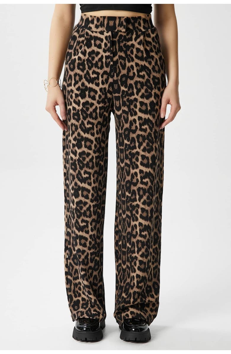 Prologue Shoes High Waist Stretch Palazzo Pants, Alternate, color, Leopard