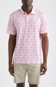 Swannies Sunday Floral Performance Golf Polo