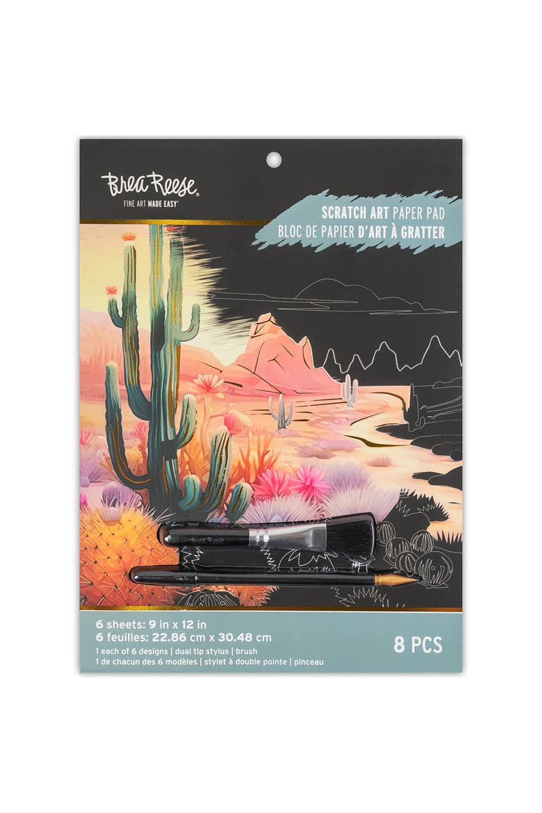Scratch Art Paper Pad Cactus, Main, color, Multicolored