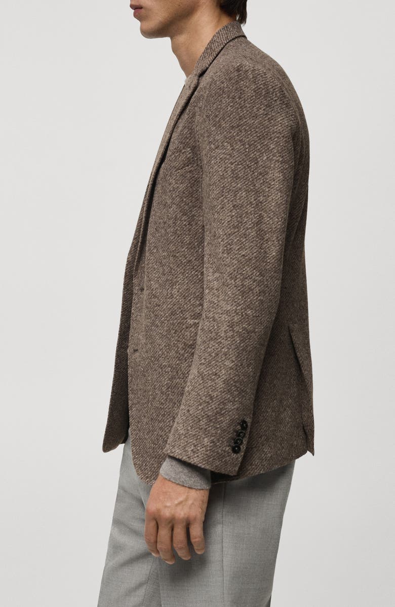 MANGO Slim Fit Serge Sport Coat, Alternate, color, Brown