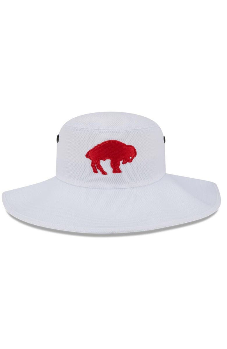 New Era Men's New Era White Buffalo Bills 2023 NFL Training Camp Throwback Panama Bucket Hat, Alternate, color, 