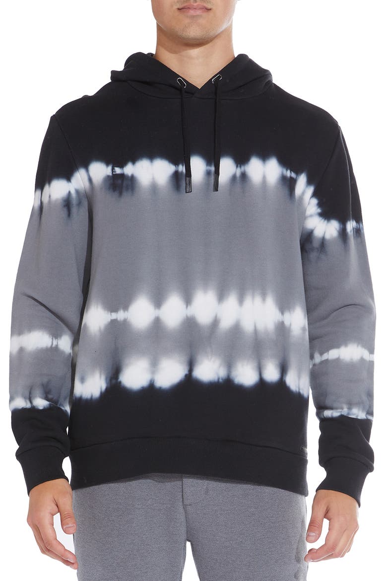 Tie Dye Heavyweight Hoodie, Main, color, BLACK