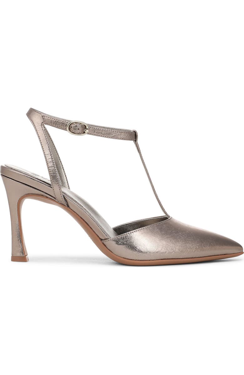 Naturalizer Astrid T-Strap Pointed Toe Pump, Alternate, color, Patina Pewter