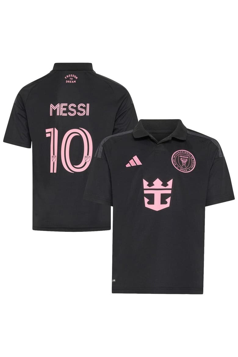 Youth adidas Lionel Messi Black Inter Miami CF 2026 Presagio Replica Jersey, Main, color, Black