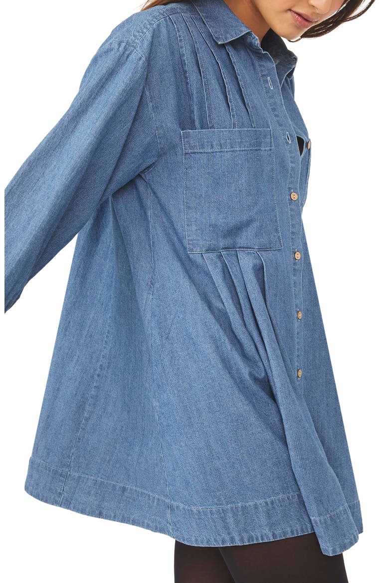 The Denim Voyage Long Sleeve Dress, Alternate, color, CLEAR SKY
