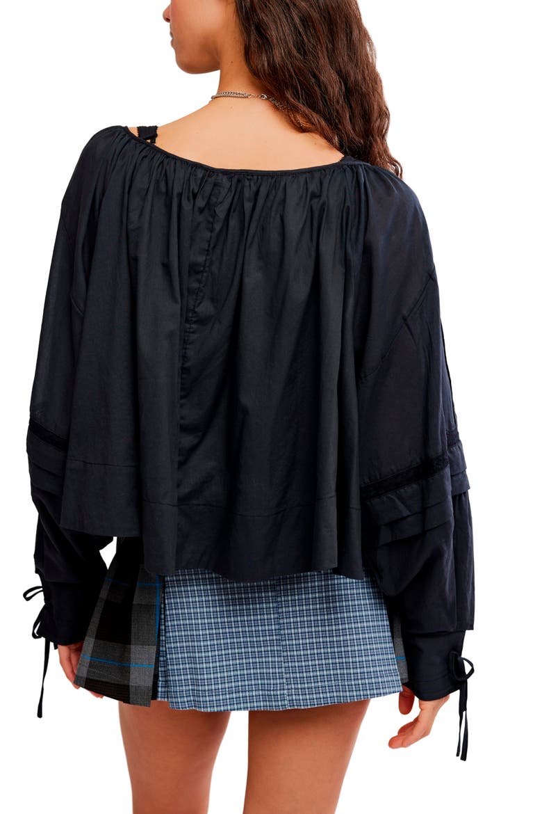 La Lune Cotton Top, Alternate, color, BLACK