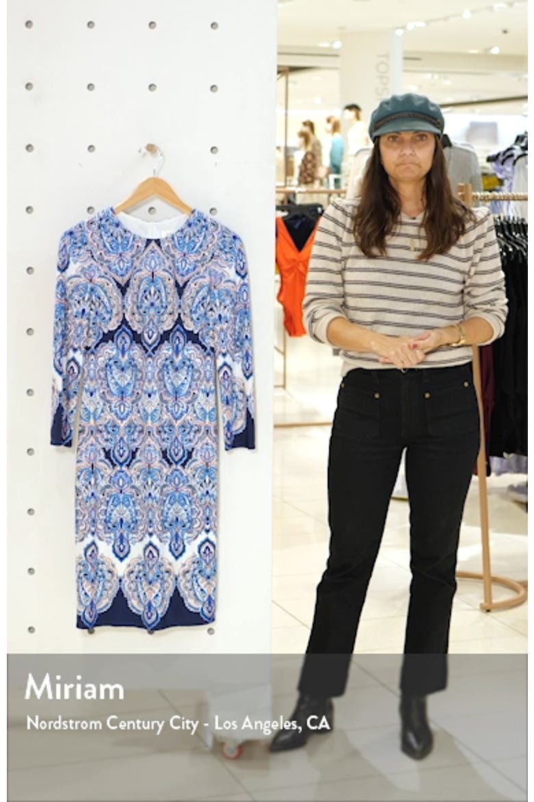 Paisley Print Long Sleeve Dress video