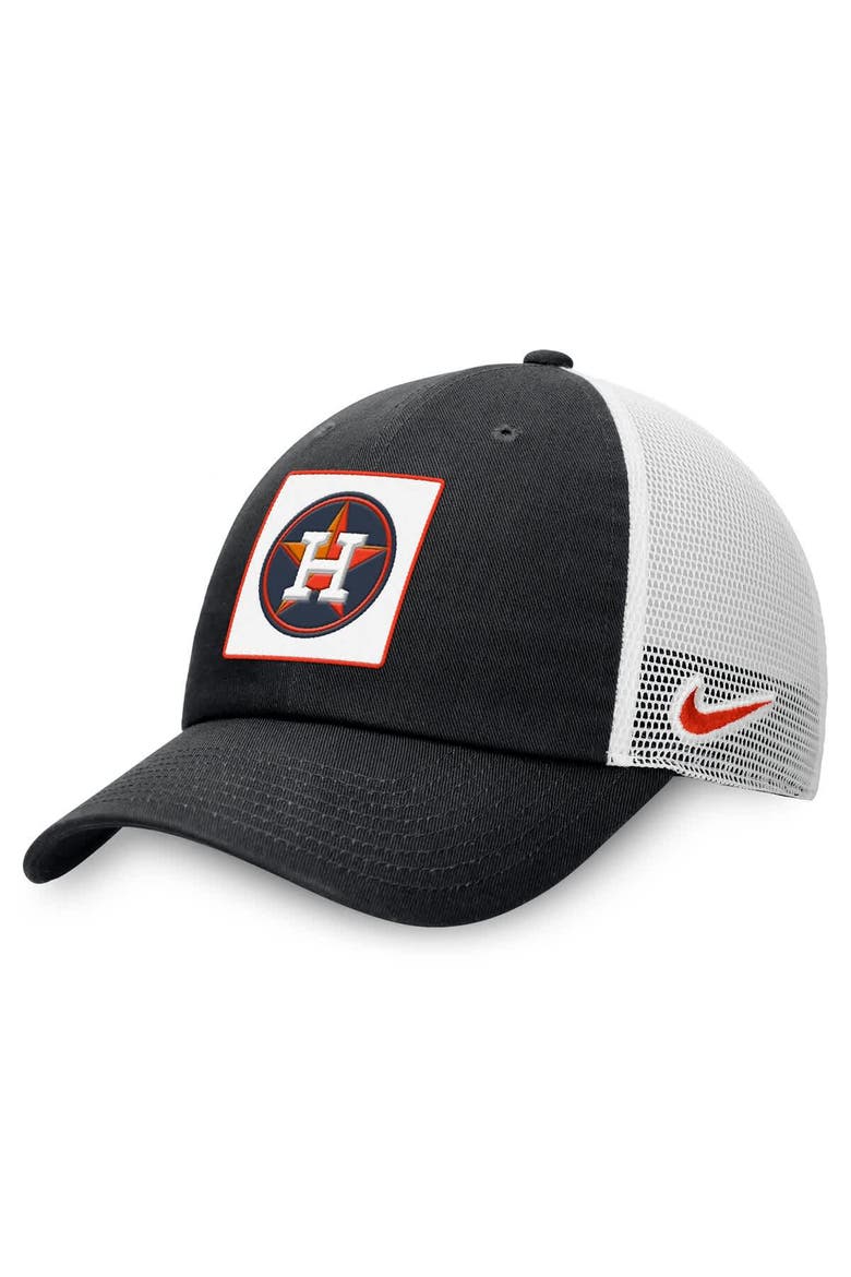 Men's Nike  Black Houston Astros Rise Adjustable Trucker Hat, Main, color, Black