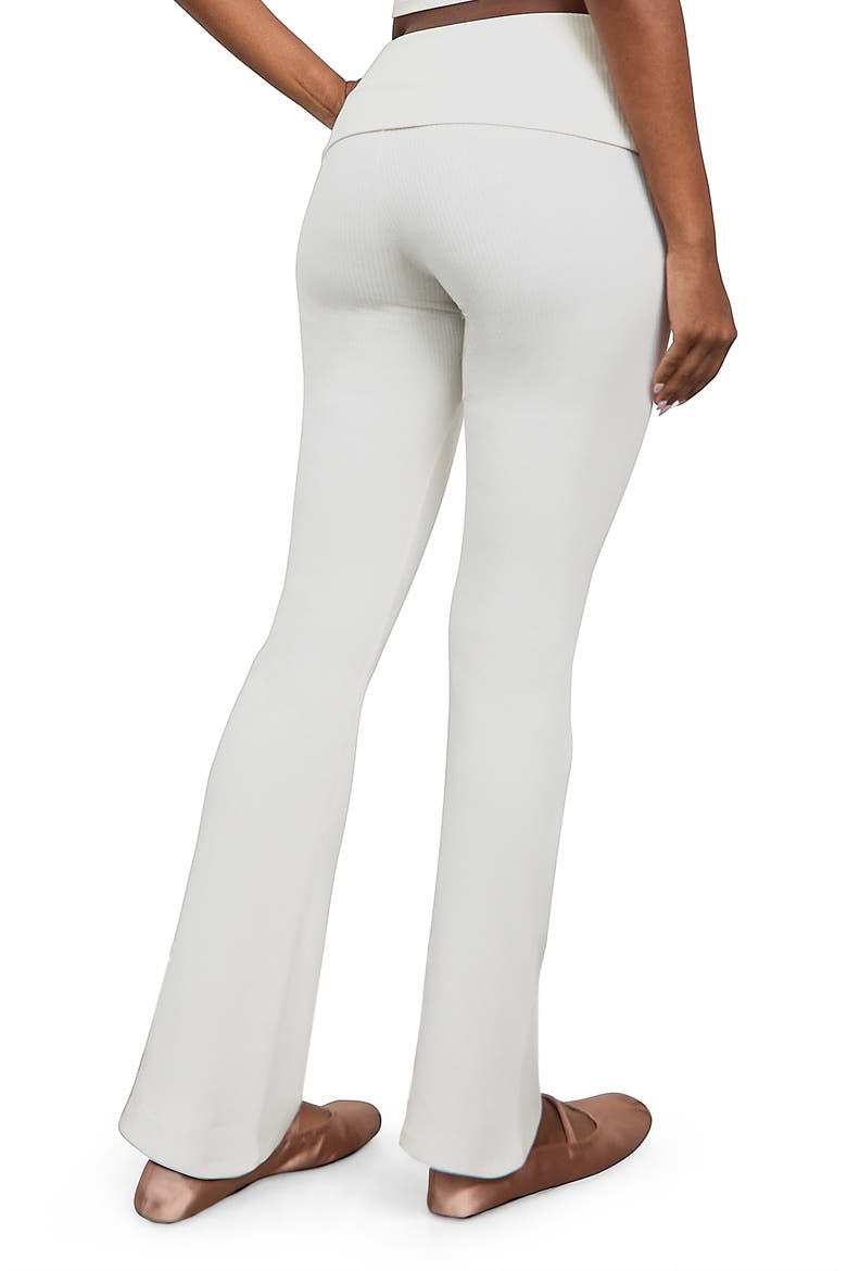 Cherry High Waist Foldover Rib Pants, Alternate, color, JET STREAM