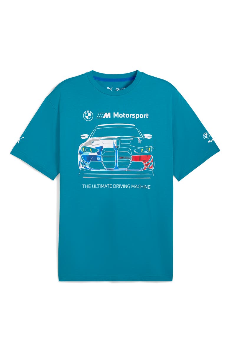PUMA x BMW M Motorsport Cotton Graphic T-Shirt, Alternate, color, Tropical Blue