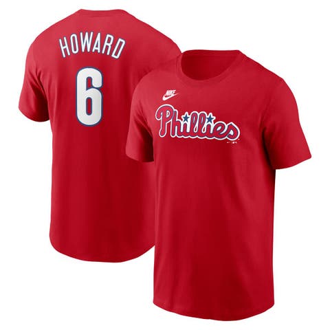 Men's Nike Ryan Howard Red Philadelphia Phillies Fuse Name & Number T-Shirt