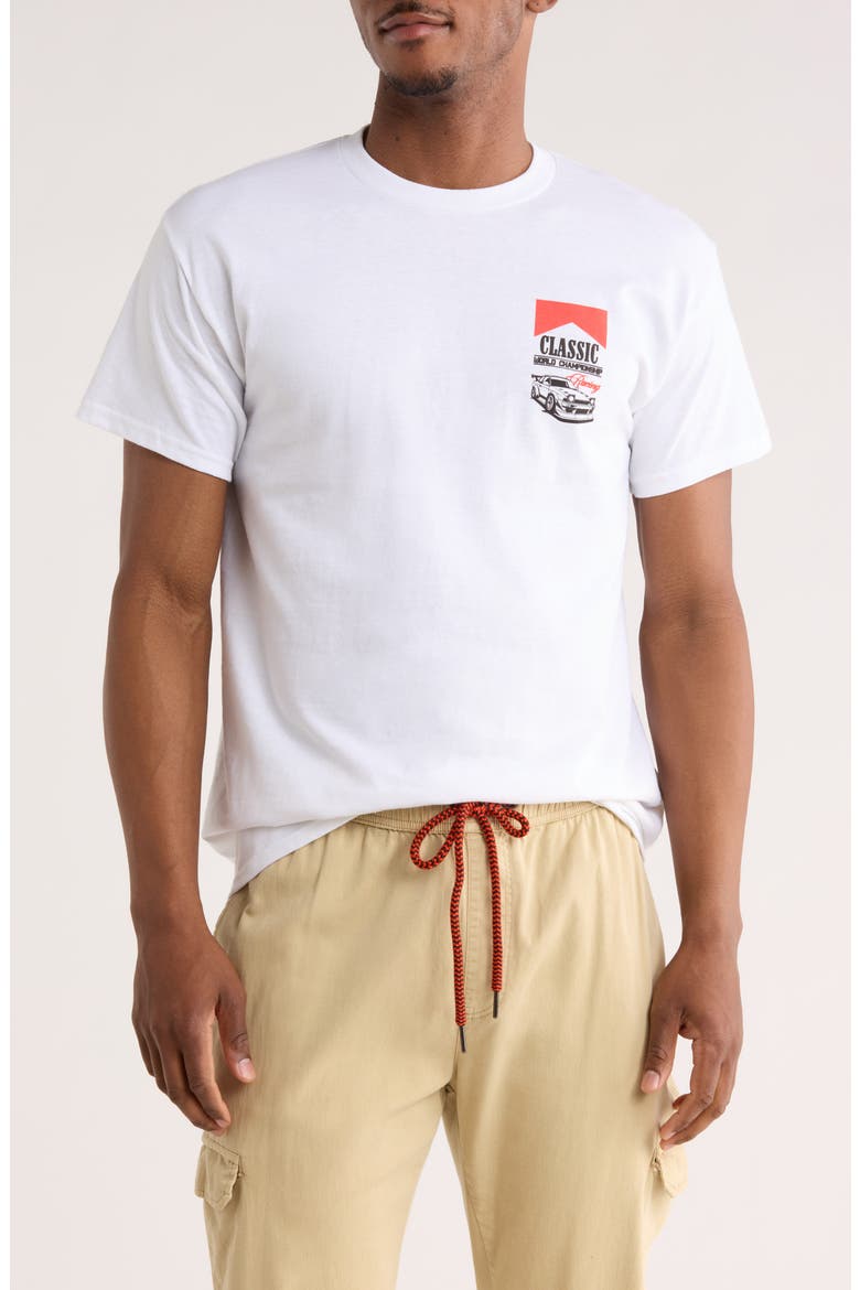 Classic Racing Graphic T-Shirt, Main, color, WHITE