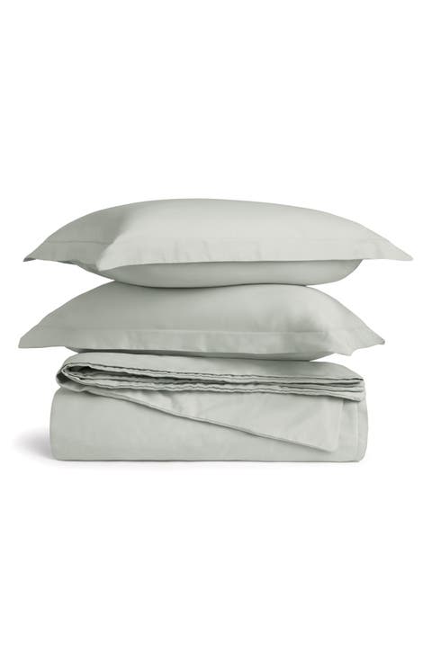 Cotton Solid Duvet Cover & Sham Set