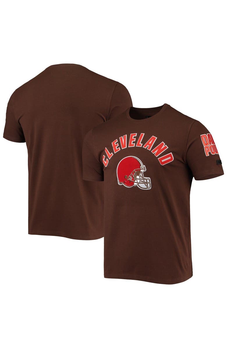 PRO STANDARD Men's Pro Standard Brown Cleveland Browns Team Classic Bristle Slim-Fit T-Shirt, Main, color, Brown