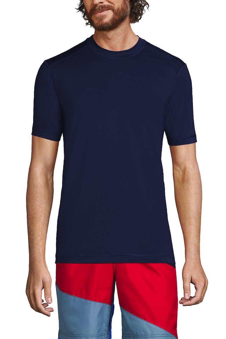 Short Sleeve Swim Tee Rash Guard, Alternate, color, Deep Sea Navy