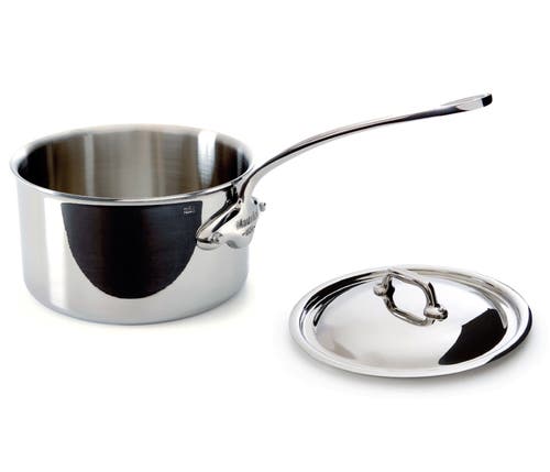 Mauviel M'cook 3.6 Qt Stainless Steel Saucepan & Lid In Silver