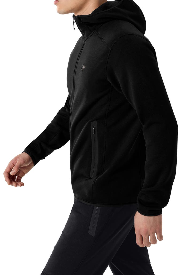 Kyanite Hoodie Jacket, Alternate, color, BLACK