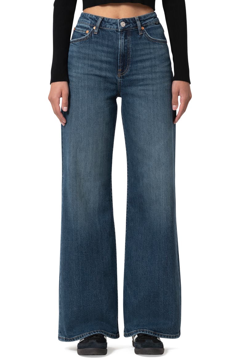 Florida High Waist Wide Leg Jeans, Main, color, MIDNIGHT CLASSIC BLUE