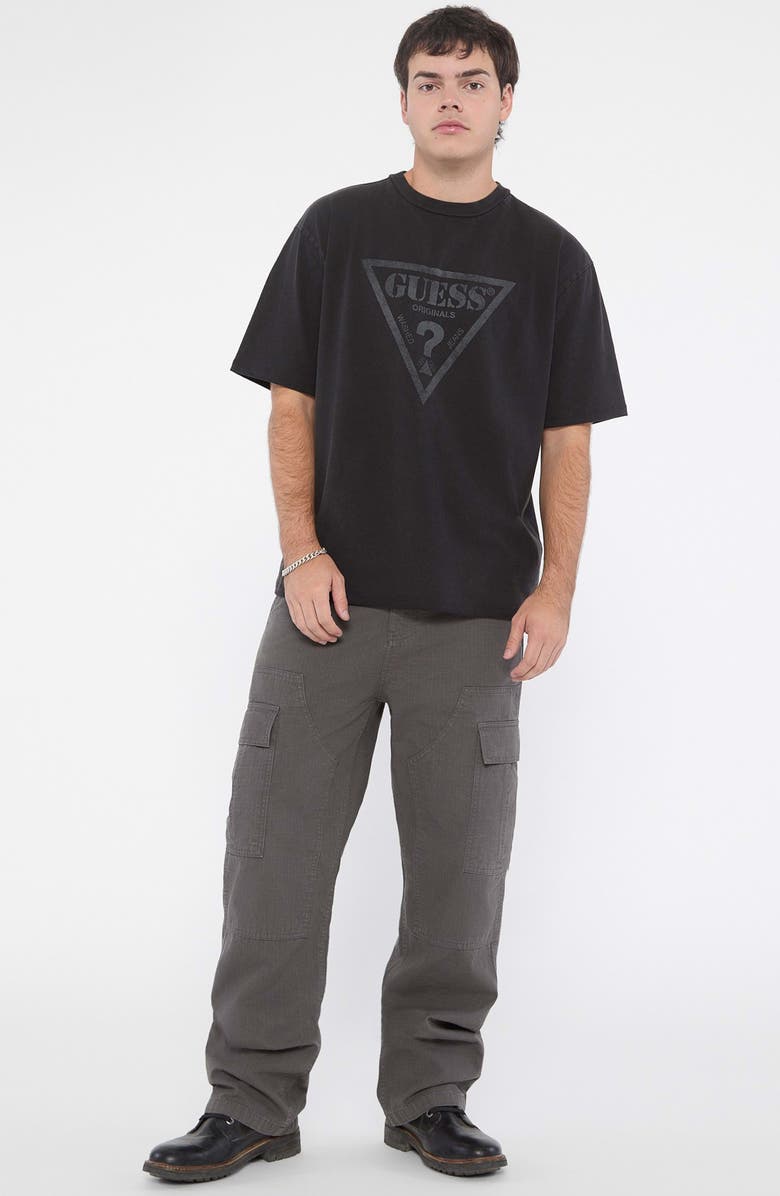 GUESS ORIGINALS Go Ripstop Panel Mid Rise Cargo Pants, Alternate, color, Grey