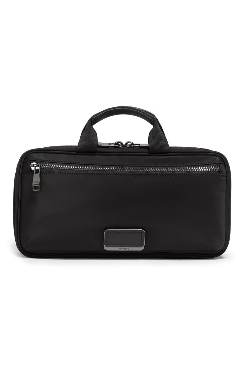 Voyageur Small Madeline Nylon Cosmetics Bag, Main, color, BLACK/ GUNMETAL