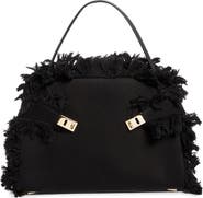 FERRAGAMO Medium Hug Fringed Top Handle Bag