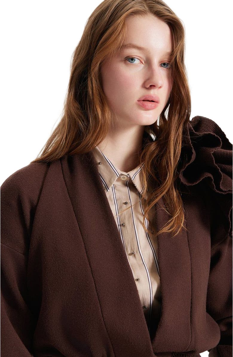 THEO The Label Nomia Short Sleeve Polo Tee, Alternate, color, Koffee/Wheat