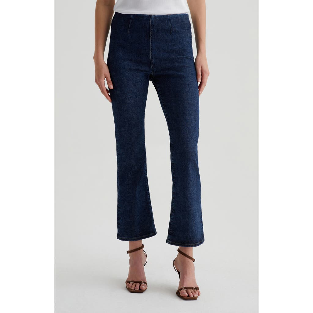 Ag Farrah Pull-on Ankle Bootcut Jeans In Hyacinth