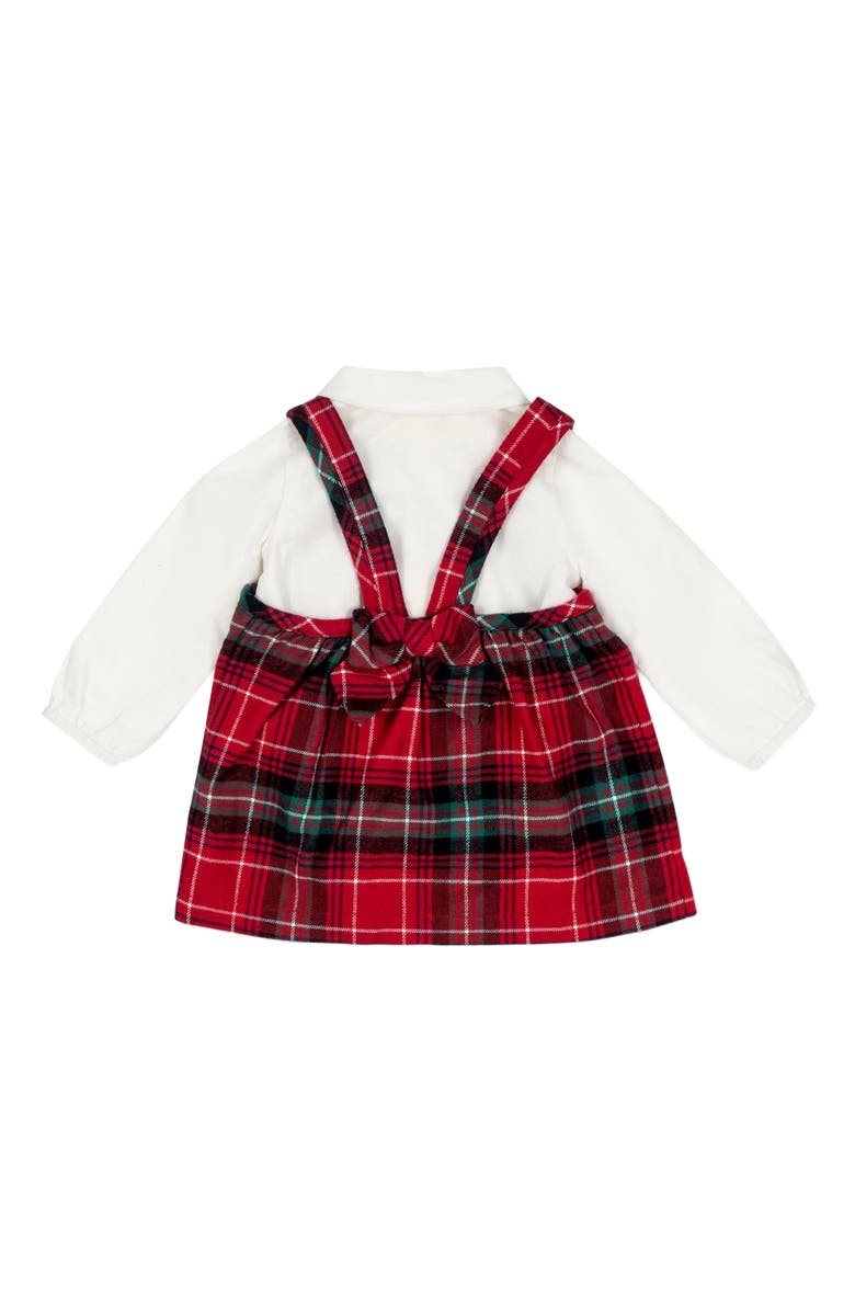 Hope & Henry Baby Organic Bodysuit and Jumper Set, Infant, Alternate, color, Rich Red Plaid Set
