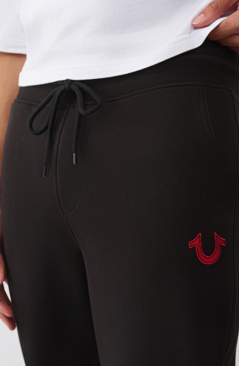 True Religion Logo Embroidered Straight Leg Pants, Alternate, color, 